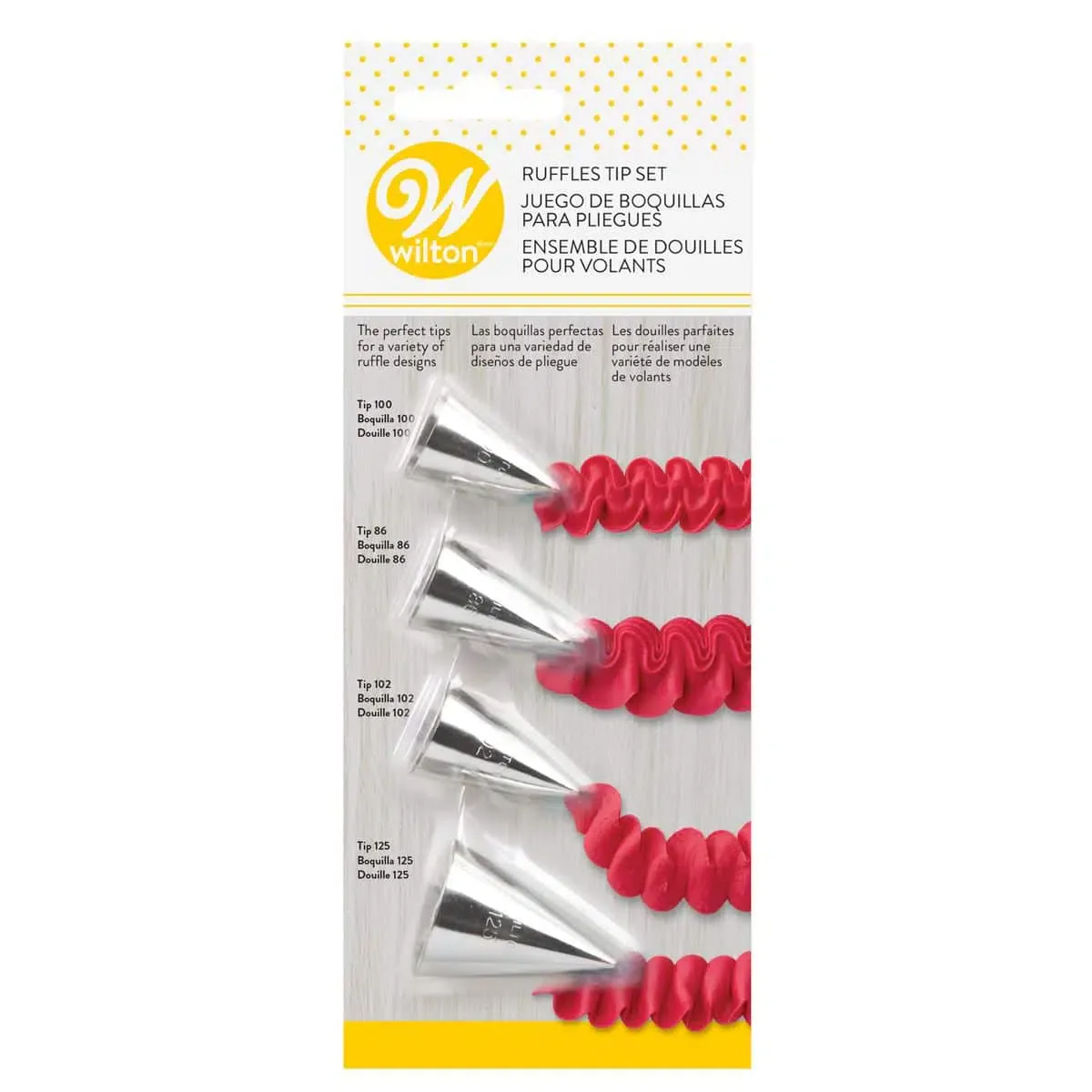 Rüschentüllen-Set.‚ #86, #100, #102, #125 - Wilton – Bild 2