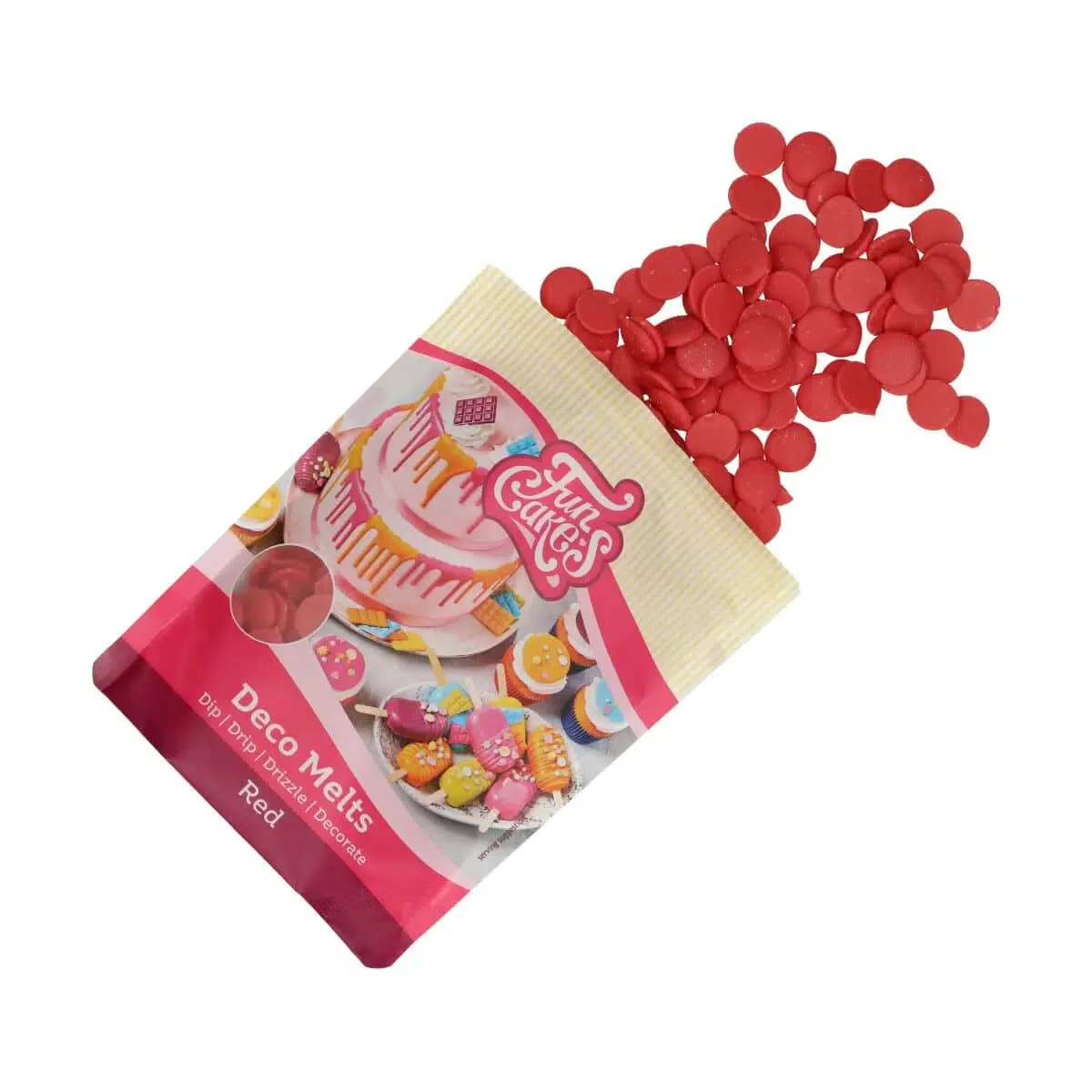 Rot Deco Melts 250g - FunCakes – Bild 2