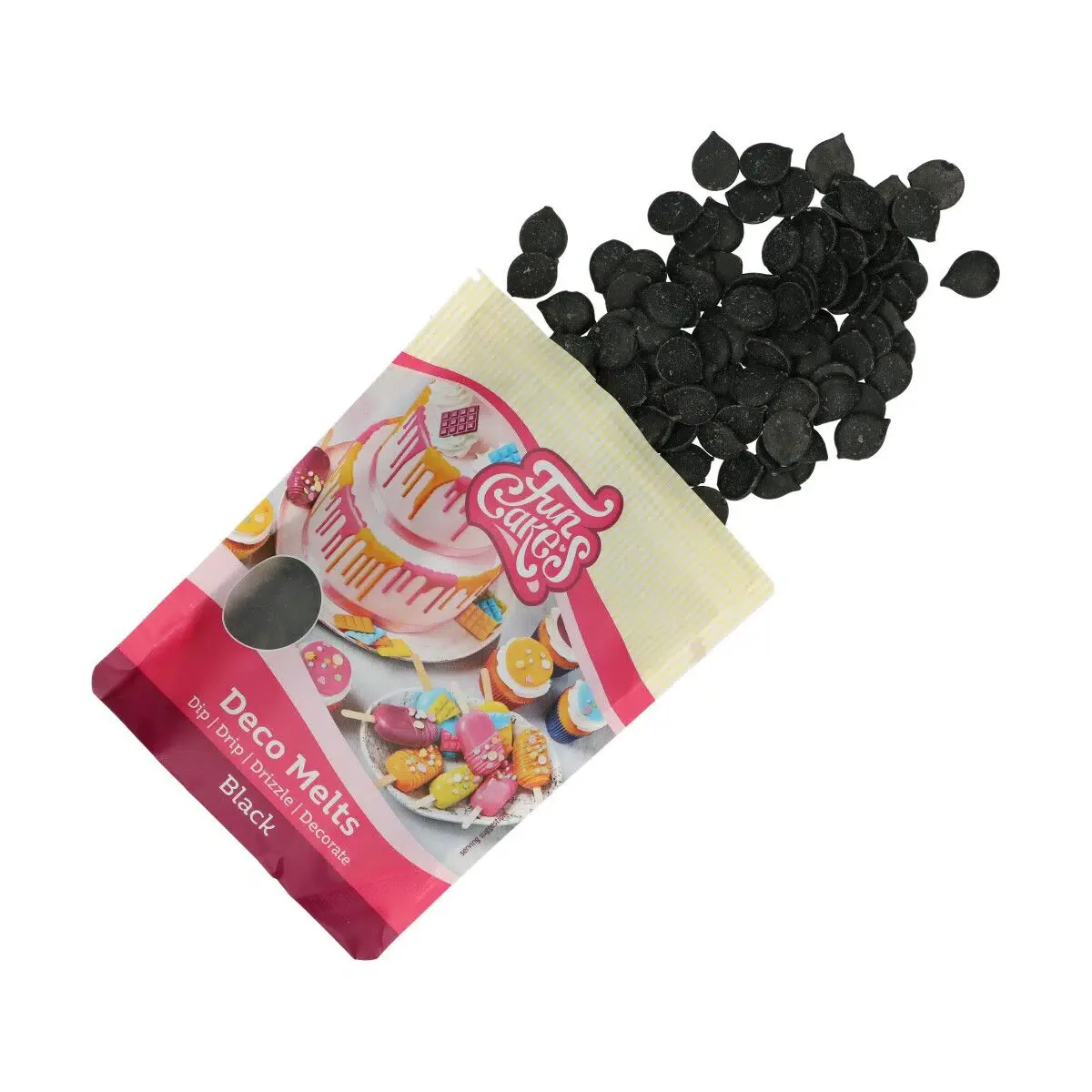 Schwarz Deco Melts 250g - FunCakes – Bild 2