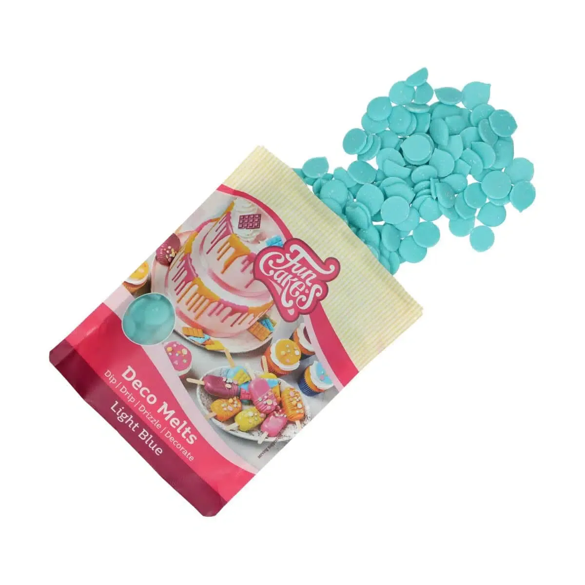 Hellblau Deco Melts 250g - FunCakes – Bild 2