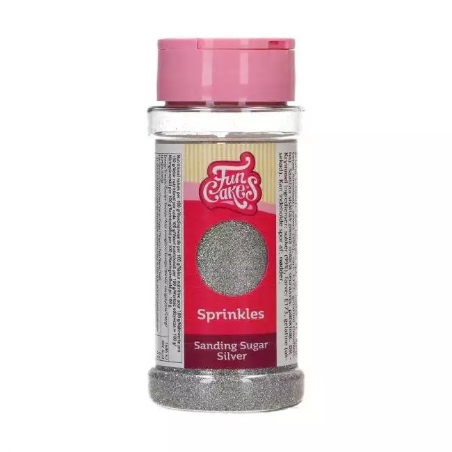 Silber - Sanding Sugar 80g - FunCakes – Bild 2