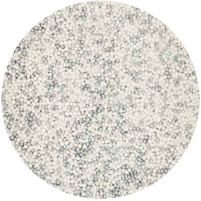 Silber-Weiß, Nonpareils/Zuckerperlen - FunCakes – Bild 2