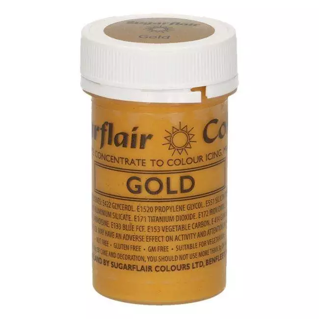 Satin Gold, 25g Lebensmittelfarbe - Sugarflair