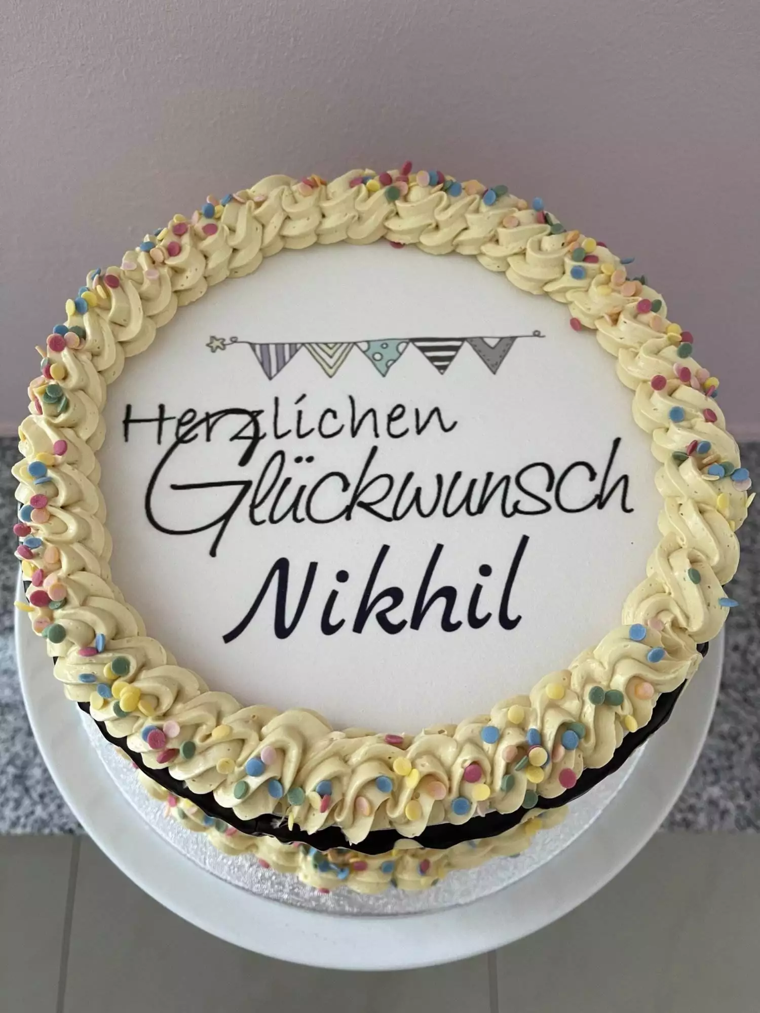 Tortenaufleger mit eigenem Motiv, rund 20cm