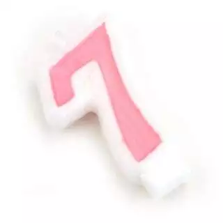 Zahlenkerze rosa 7