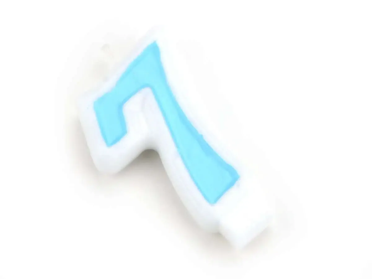 Zahlenkerze blau 7