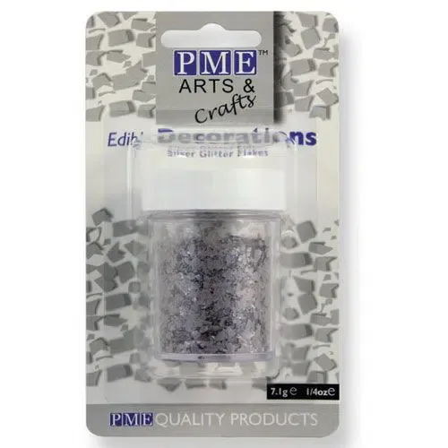 Glitter Flakes, silber - PME