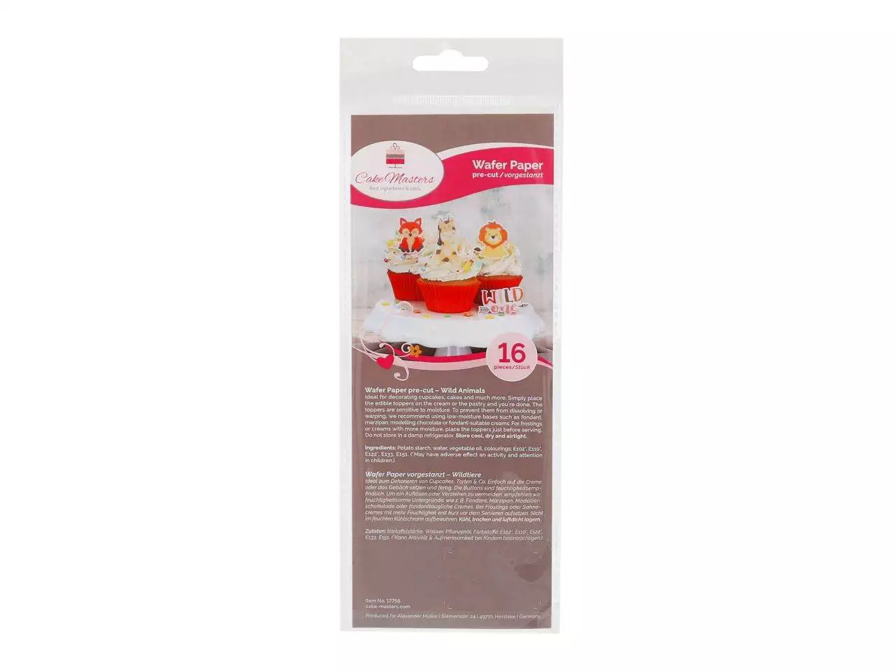 Wafer Paper Wildtiere, 16 Stück – Bild 2