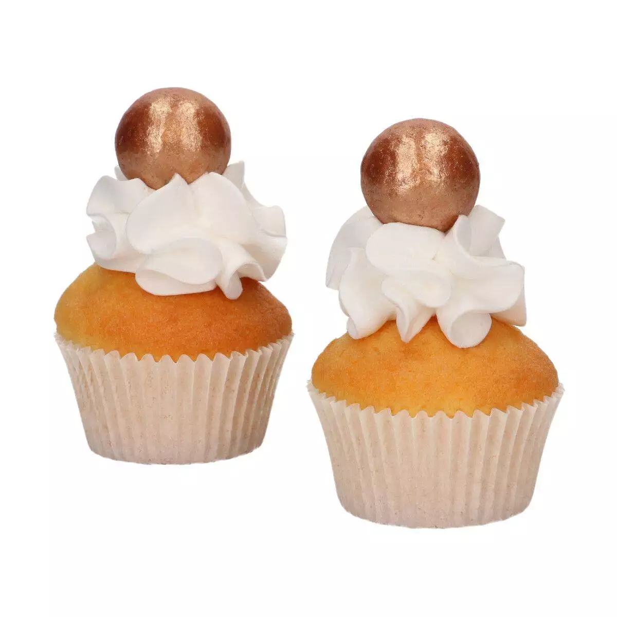 Bronze Gold Schokokugeln, FunCakes Perlen – Bild 2