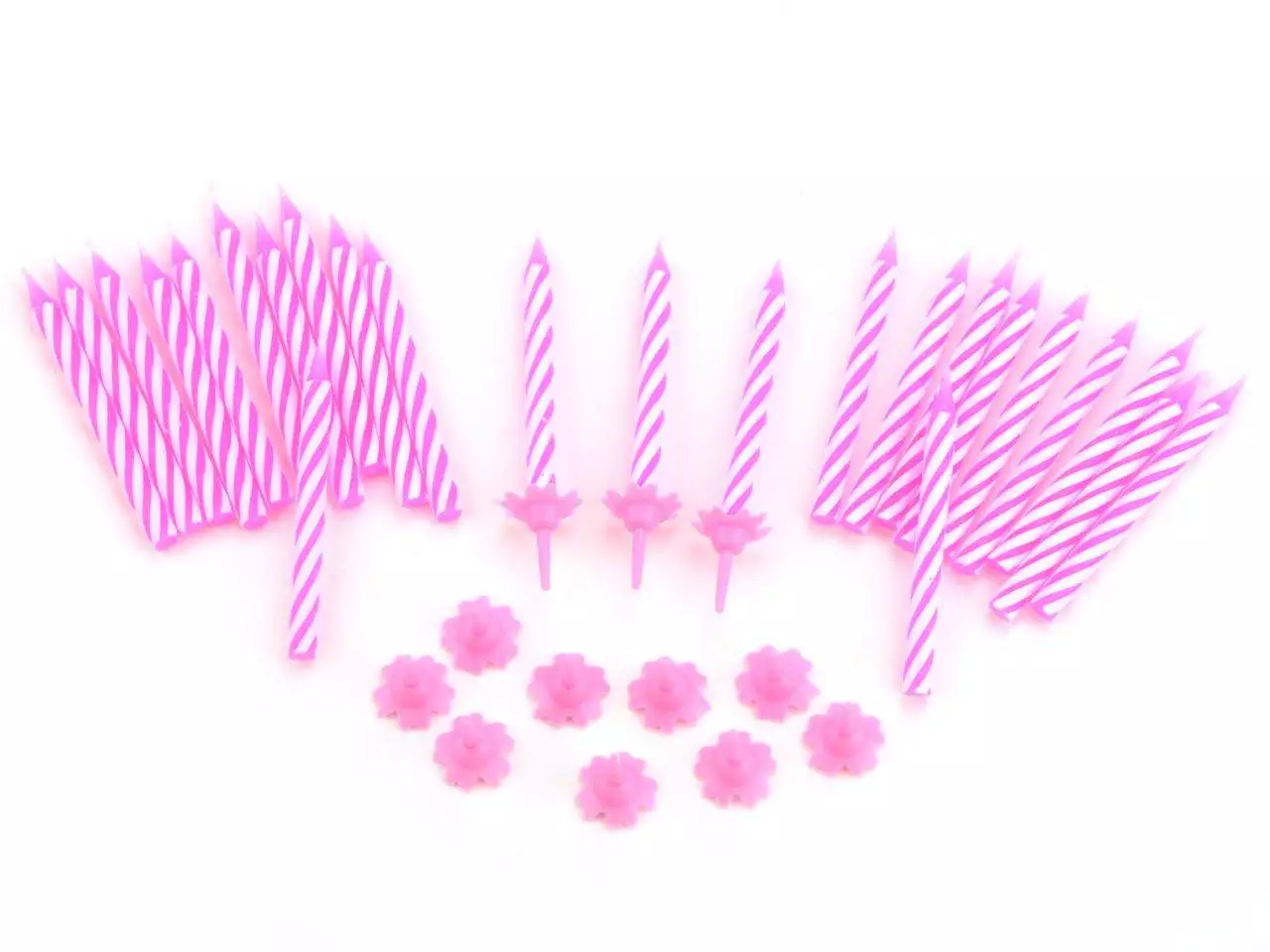 Kerzen-Set rosa, 24er