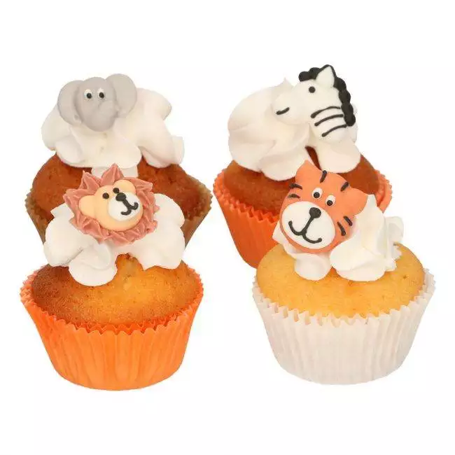 Safaritiere, Zuckerdekoration 12tlg. - FunCakes – Bild 3