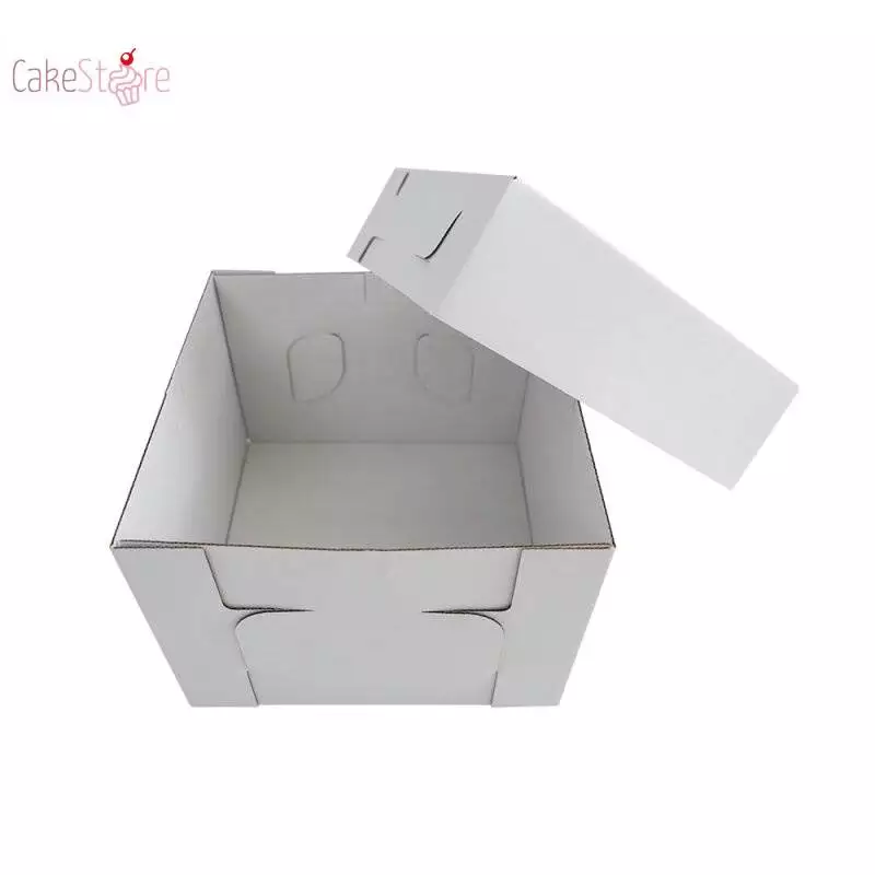 25,4 x 25,4 x 20,3 cm - Tortenbox, weiß mit Sichtfenster – Bild 4
