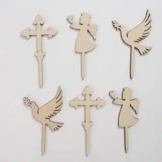 Cupcake Topper, Kommunion/Taufe 6Stk.