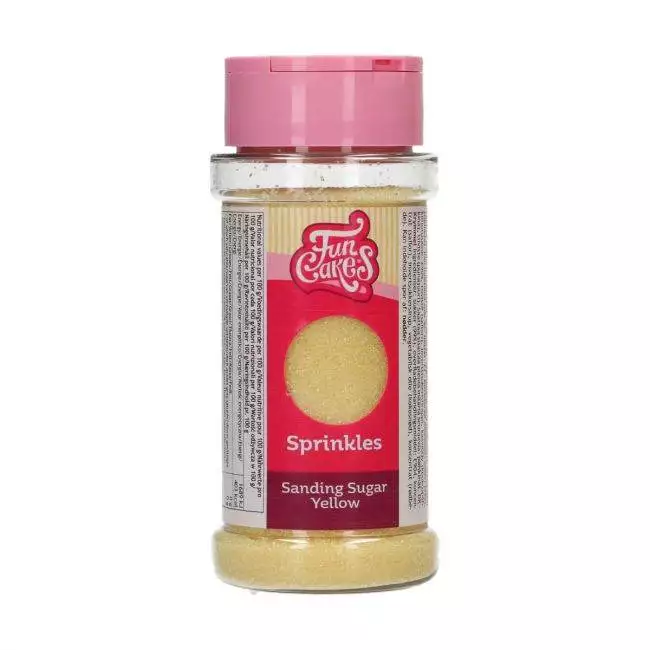 Gelb - Sanding Sugar 80g - FunCakes – Bild 2
