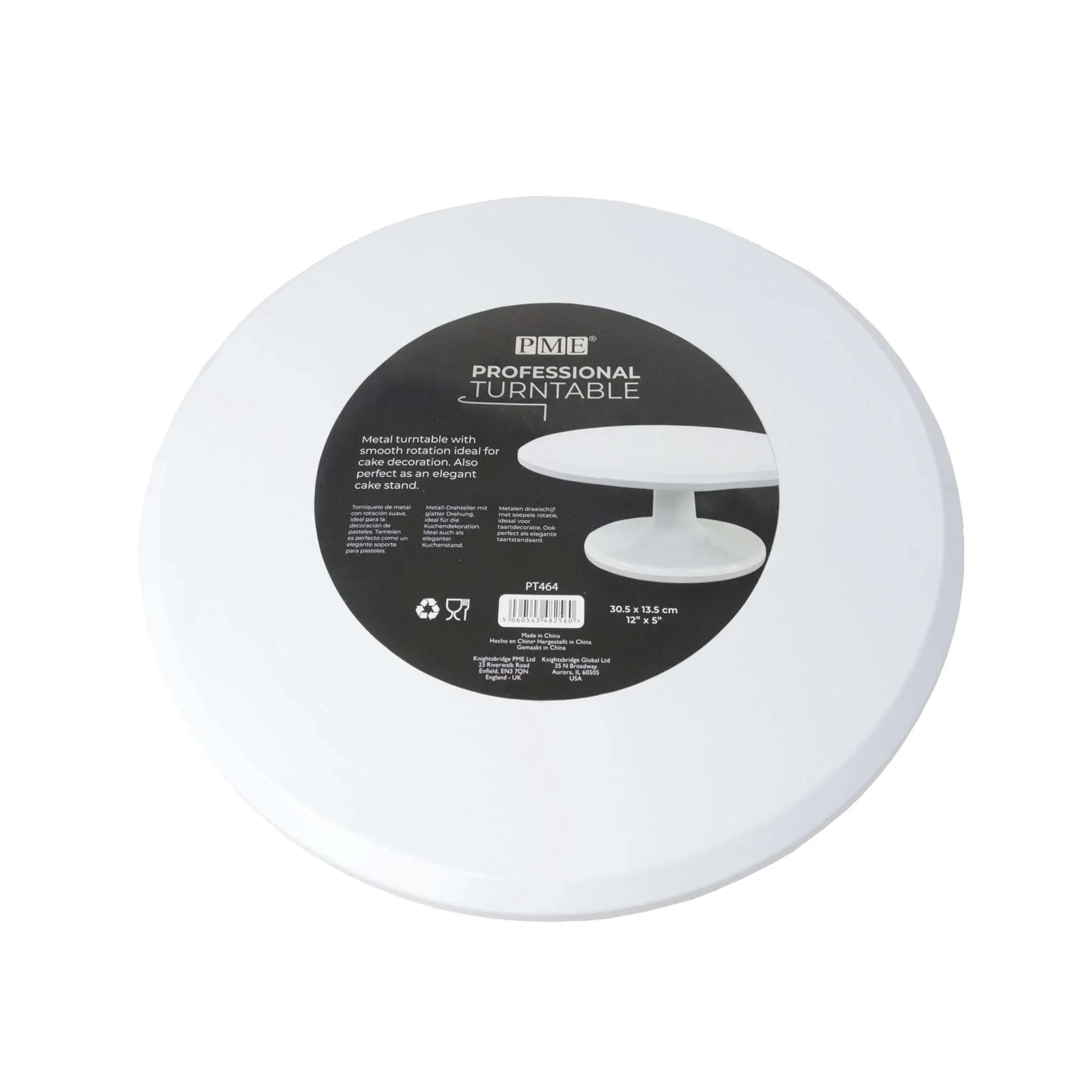 PME Professioneller Metall-Drehteller 30,5 x 13,5 cm