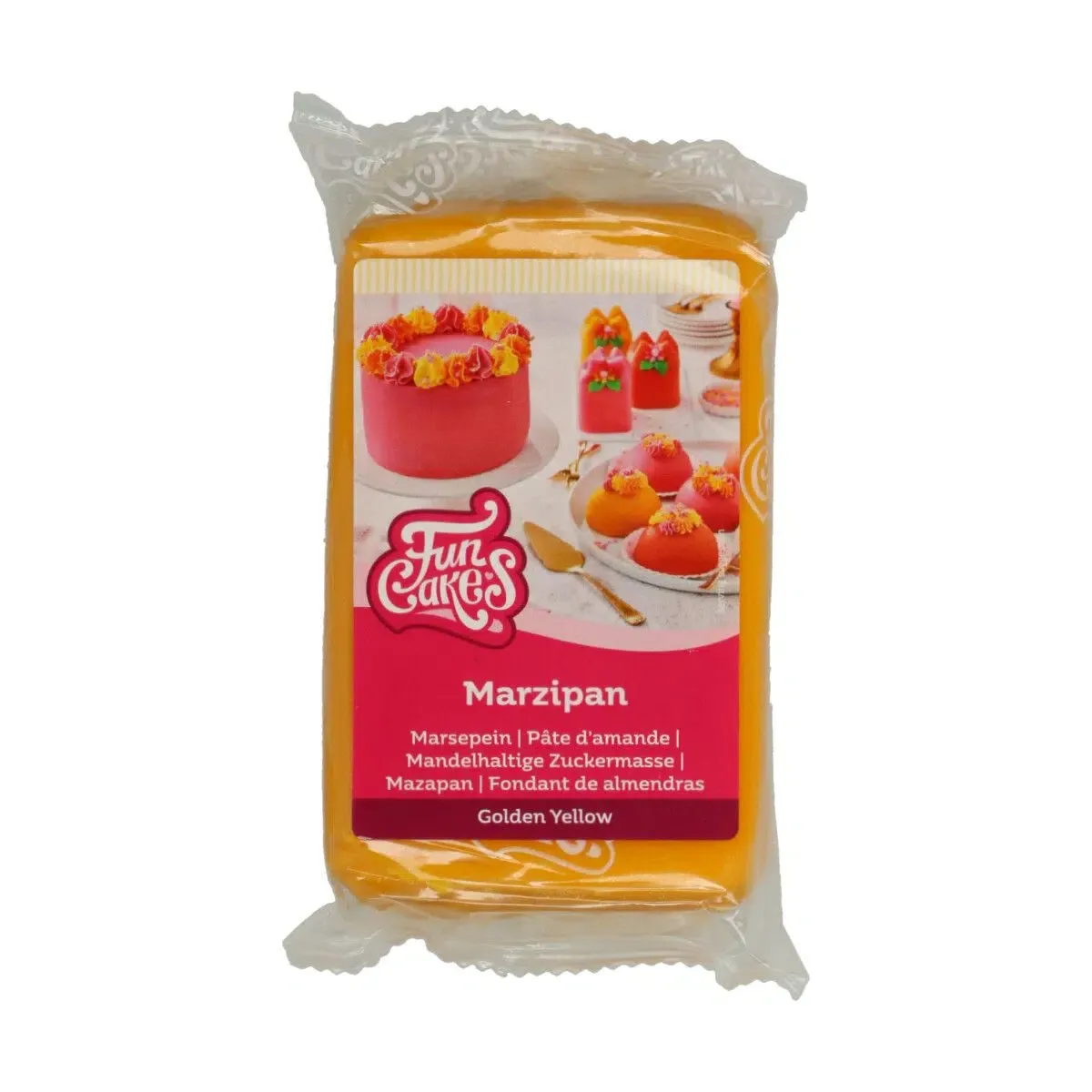 Golden Yellow - Marzipan, 250g - Funcakes