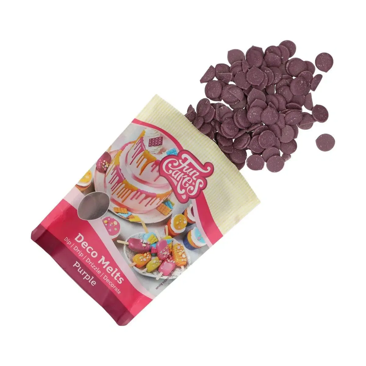 Lila Deco Melts 250g - FunCakes – Bild 2