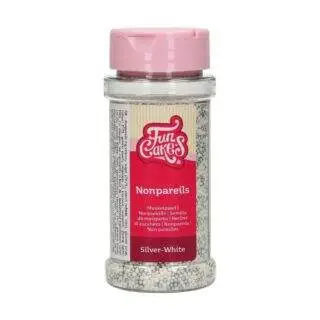 Silber-Weiß, Nonpareils/Zuckerperlen - FunCakes