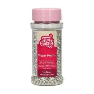 Zuckerperlen, Metallic Silver - FunCakes