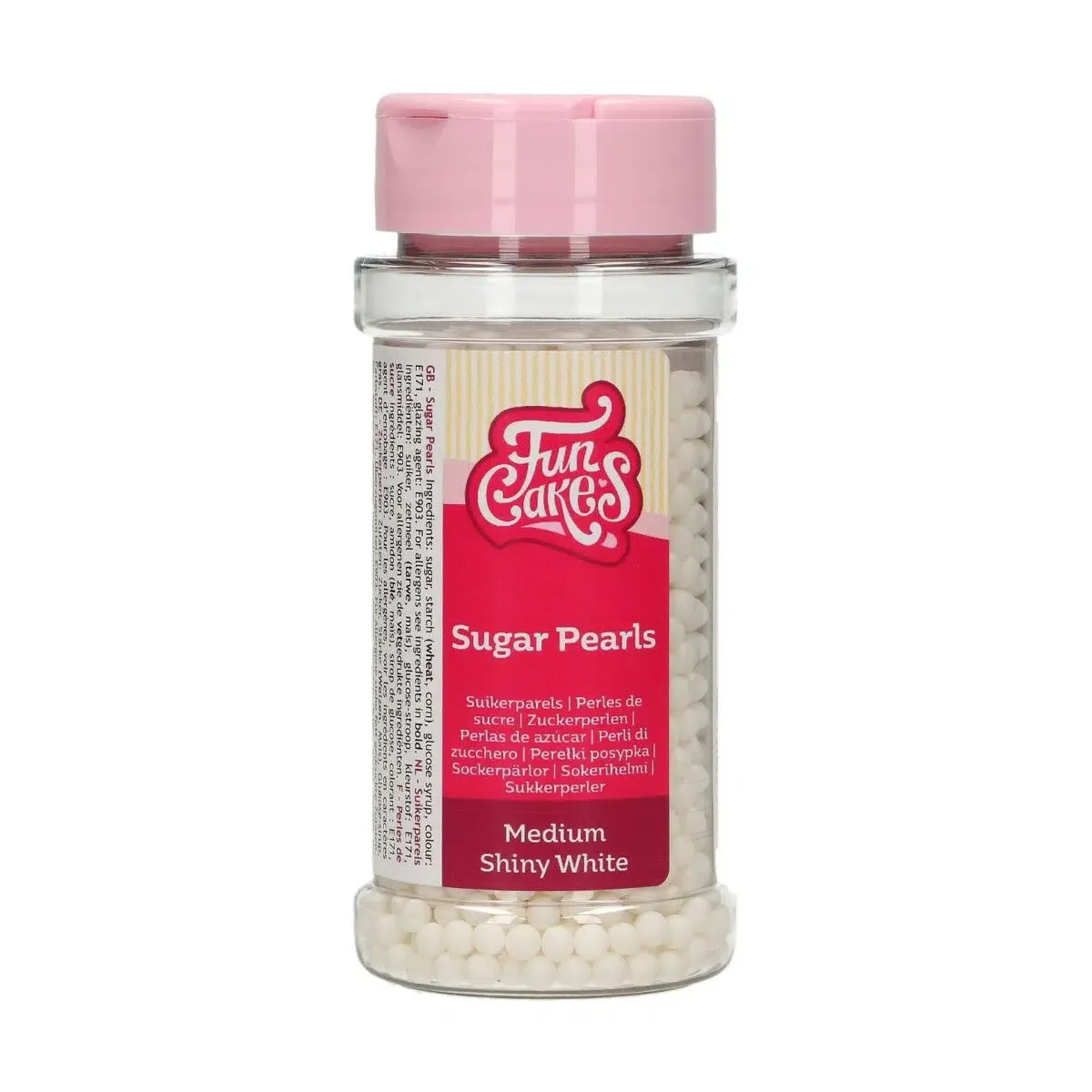 Zuckerperlen, Glänzend Weiss - FunCakes