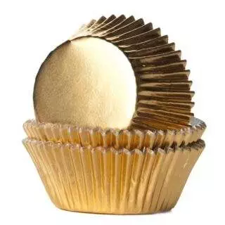 Muffinförmchen, Folie gold 24 Stück