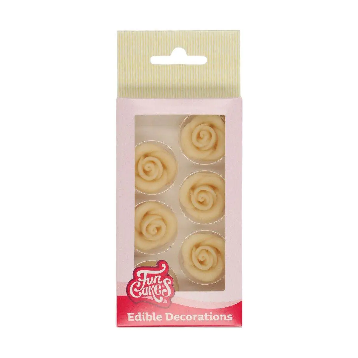Marzipan Rosen, Weiss - FunCakes