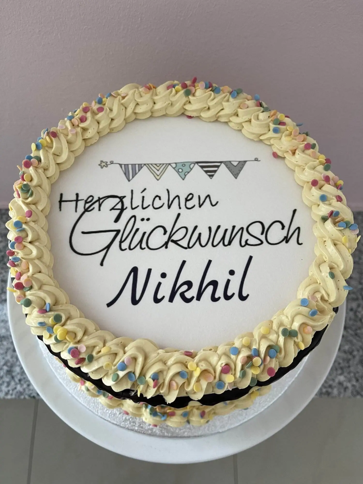 Tortenaufleger mit eigenem Motiv, rund 20cm