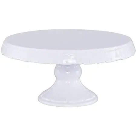 Keramik Tortenplatte Vintage 30cm ⌀, weiß - Birkmann