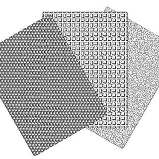 Prägematten-Set, Waben, Quadrate, Wolle 3tlg.