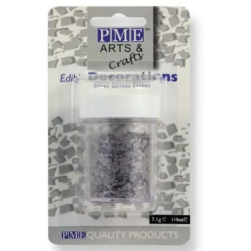 Glitter Flakes, silber - PME