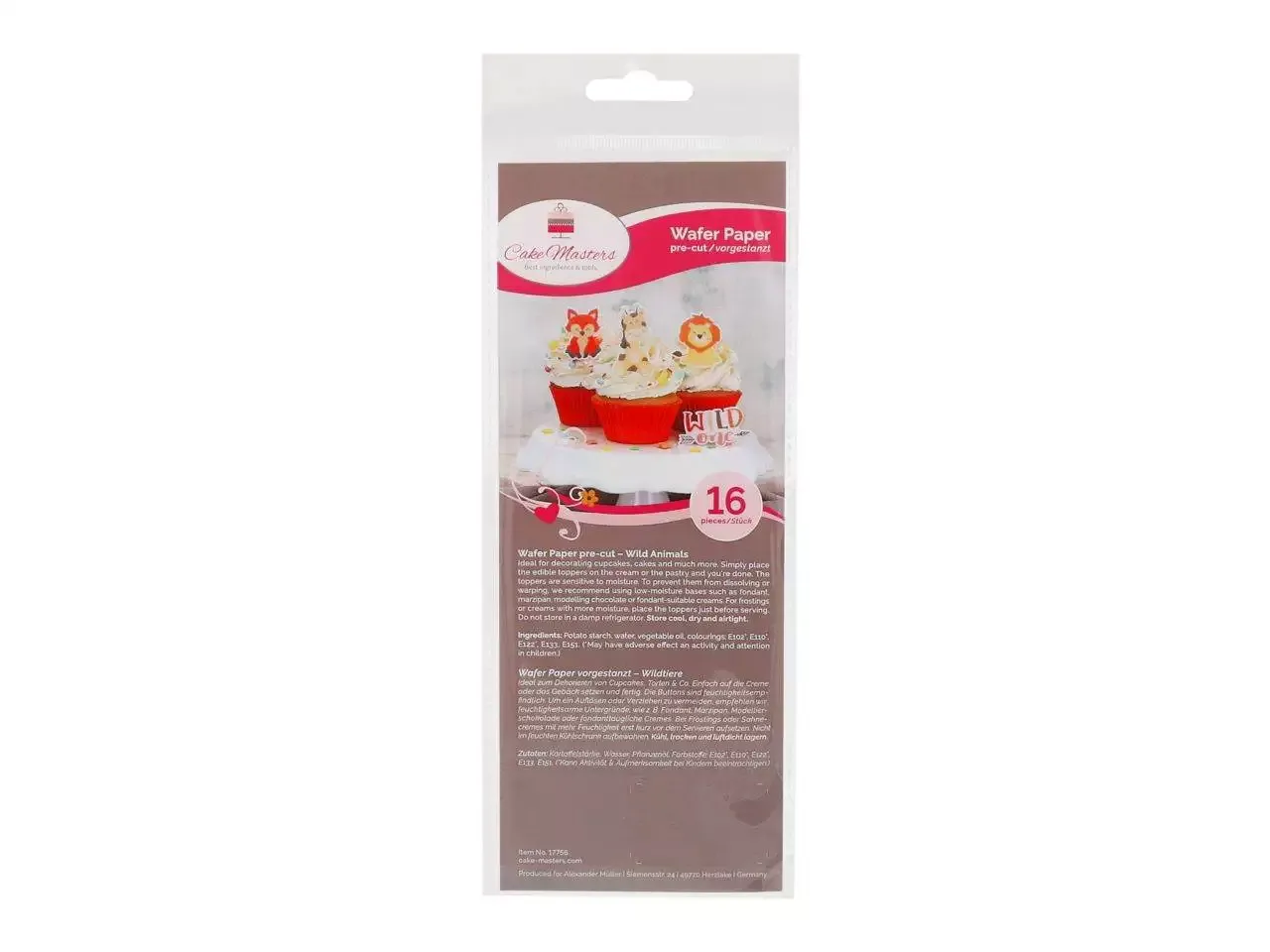 Wafer Paper Wildtiere, 16 Stück – Bild 2