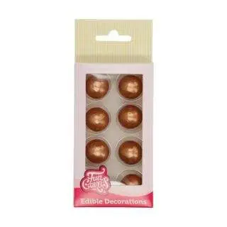 Bronze Gold Schokokugeln, FunCakes Perlen