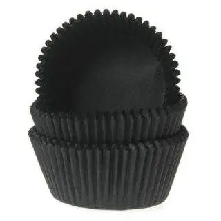 Muffinförmchen, Mini schwarz 60 Stück