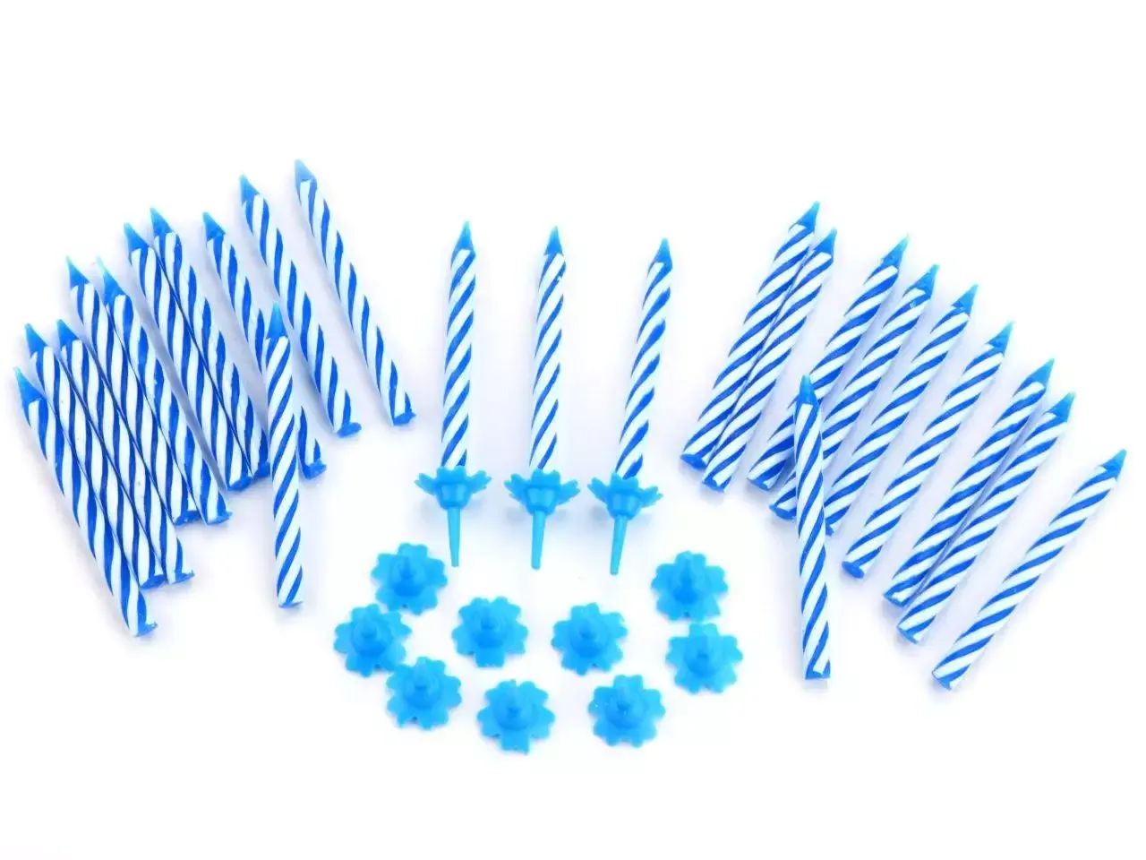 Kerzen-Set blau, 24er