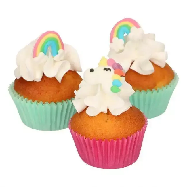 Einhorn & Regenbogen, Zuckerdekoration 12tlg. - FunCakes – Bild 3