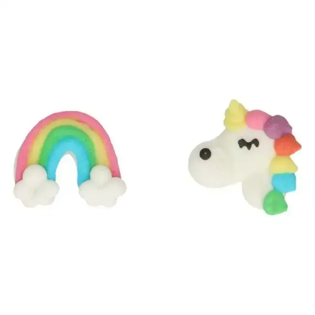 Einhorn & Regenbogen, Zuckerdekoration 12tlg. - FunCakes – Bild 2