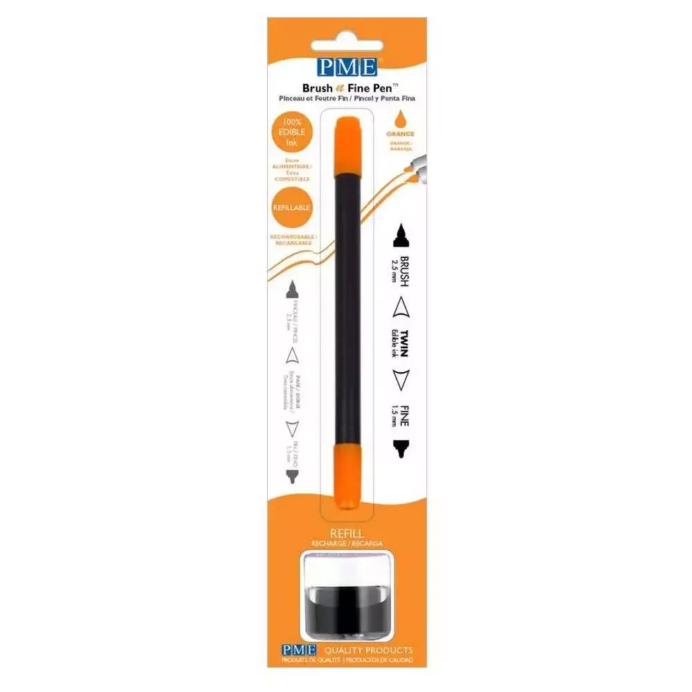 Orange, Brush & Fine Lebensmittelstift - PME
