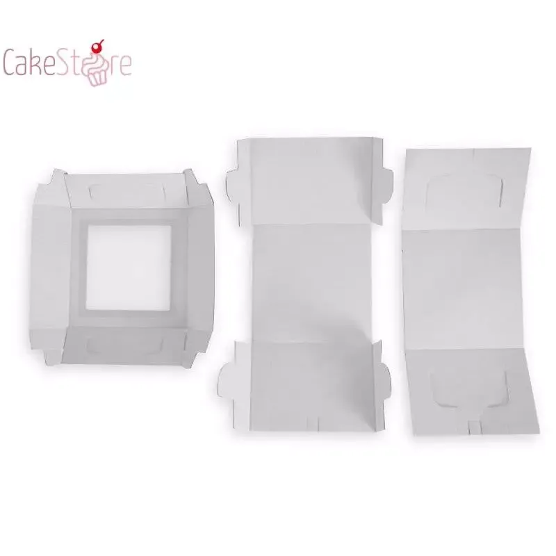 25,4 x 25,4 x 20,3 cm - Tortenbox, weiß mit Sichtfenster – Bild 2