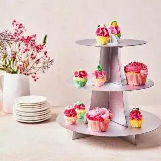 Cupcake Ständer, Silber - FunCakes