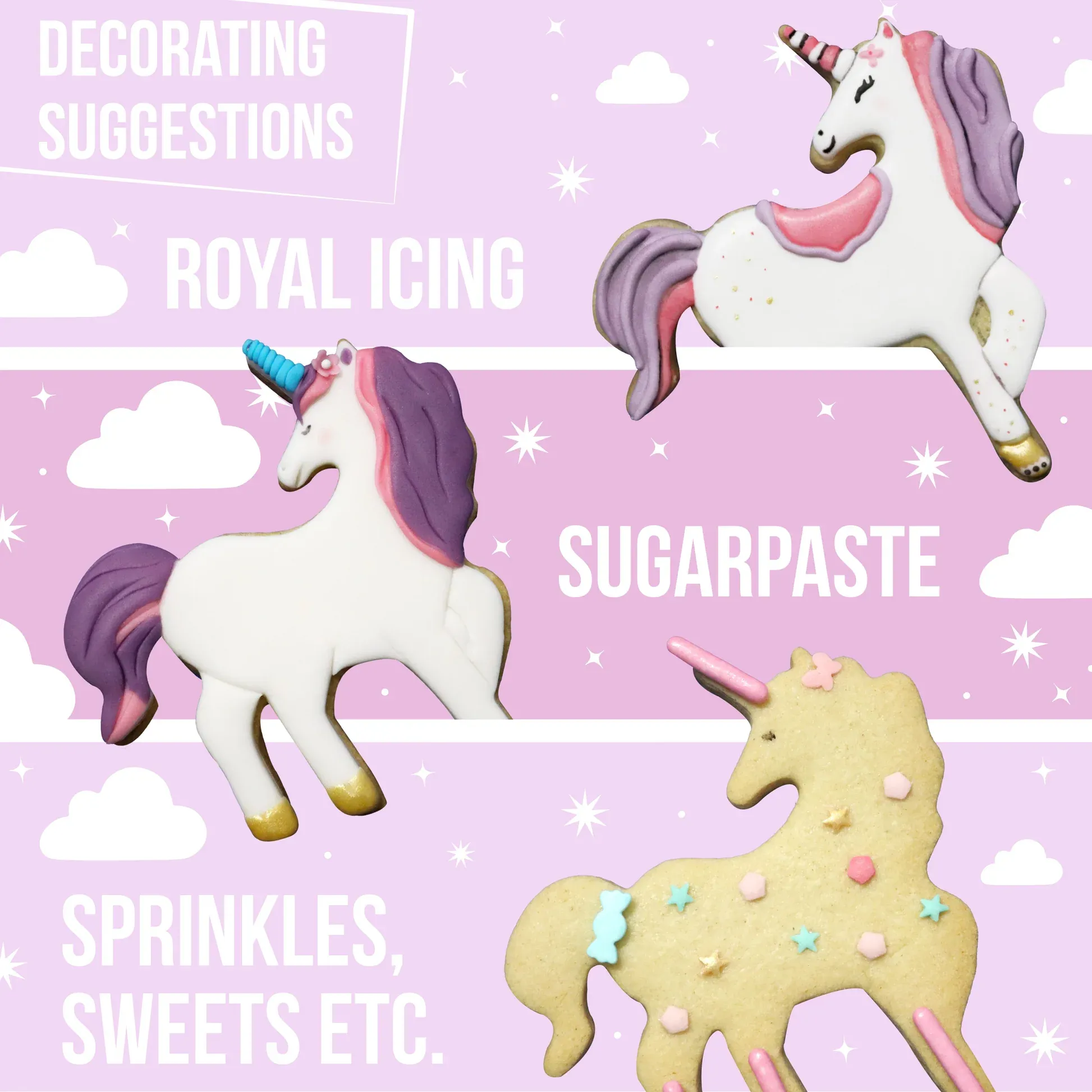 Einhorn - Ausstecher-Set 3tlg. - PME – Bild 3