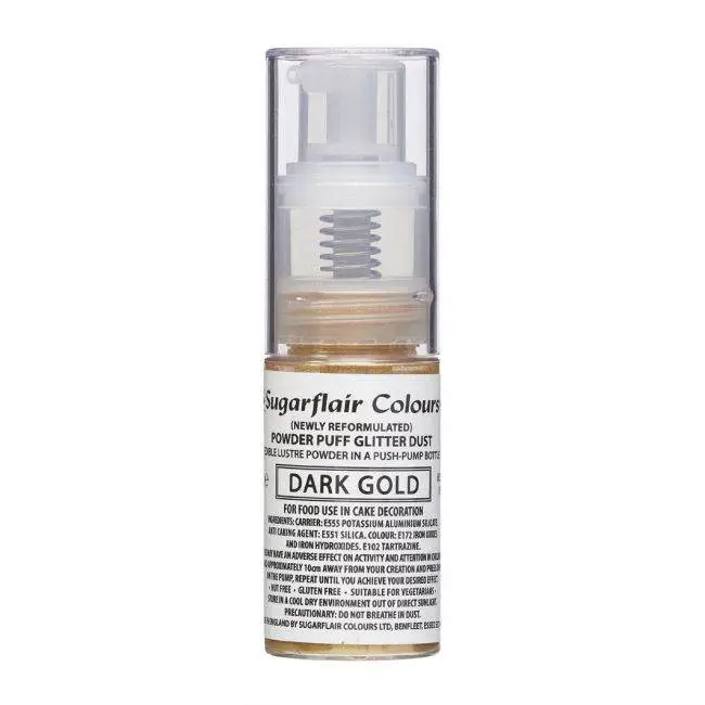 Dunkel Gold - Pumpspray Glitzerstaub - Sugarflair