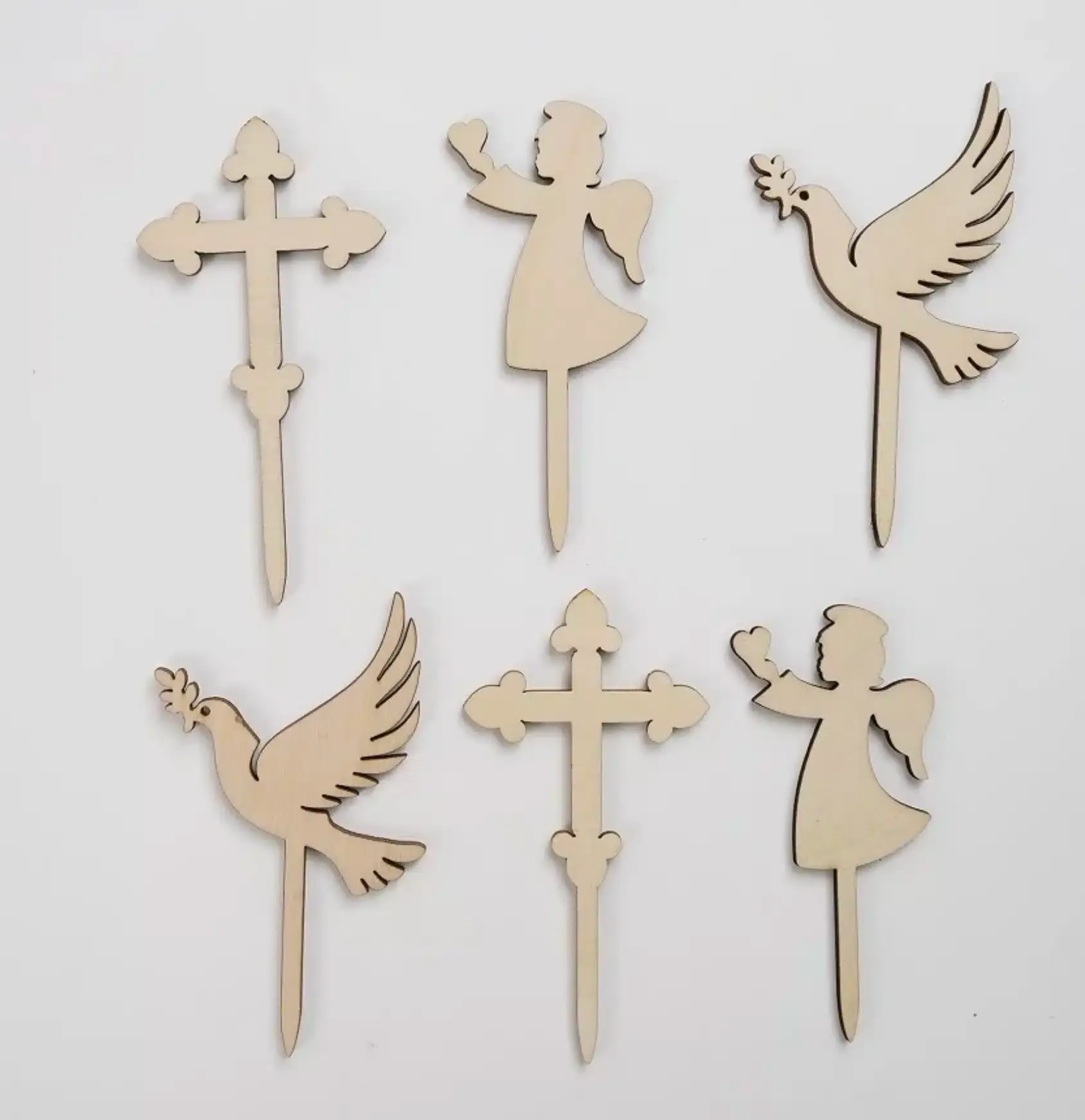 Cupcake Topper, Kommunion/Taufe 6Stk.