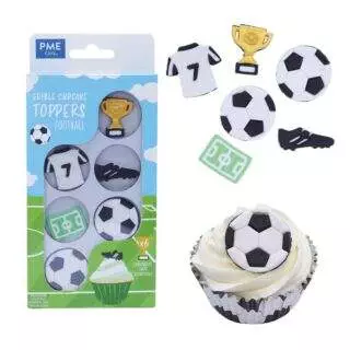 Fußball essbare Cupcake Topper, 6St. - PME