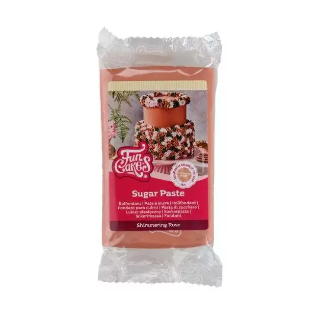 Shimmering Pink Fondant 250g - FunCakes