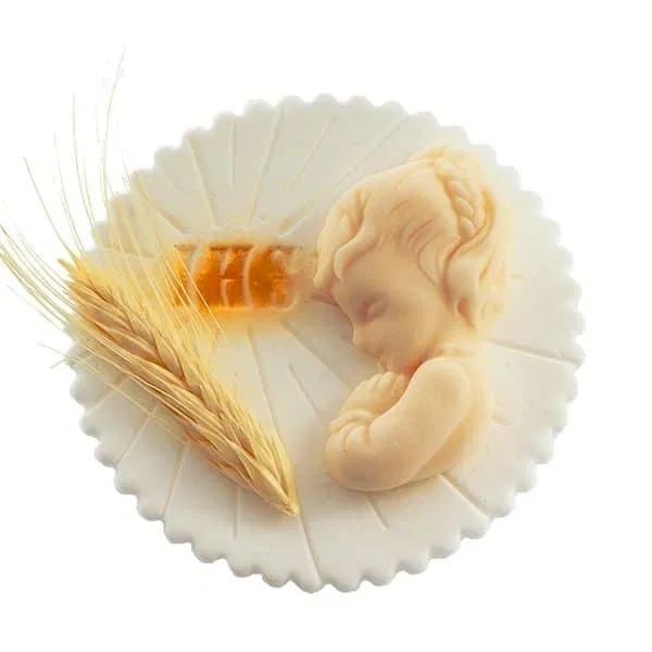 Hostie mit Mädchen & Ähre, Zuckerdekoration