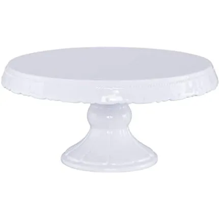 Keramik Tortenplatte Vintage 30cm ⌀, weiß - Birkmann