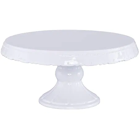 Keramik Tortenplatte Vintage 30cm ⌀, weiß - Birkmann