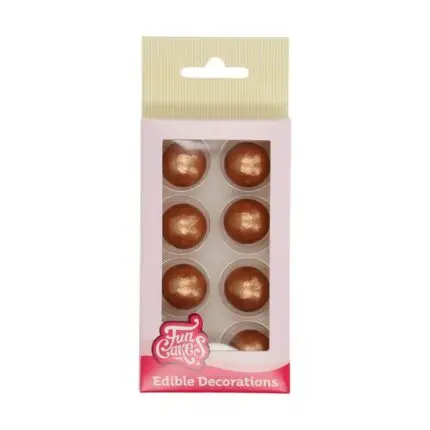 Bronze Gold Schokokugeln, FunCakes Perlen