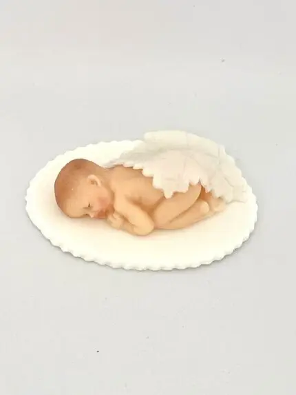 Baby mit Decke, Weiß - Zuckerdekoration