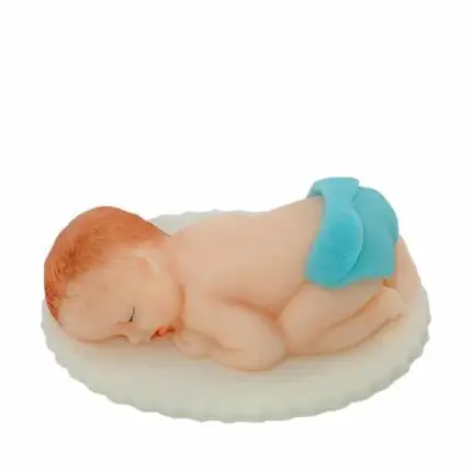 Baby mit Windel, Blau Zuckerdekoration